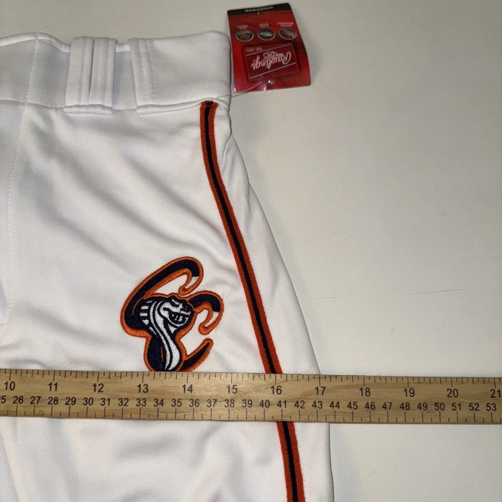 NWT Rawlings Baseball Pants Men Small White Knicker BP150K Piping Cobra Logo